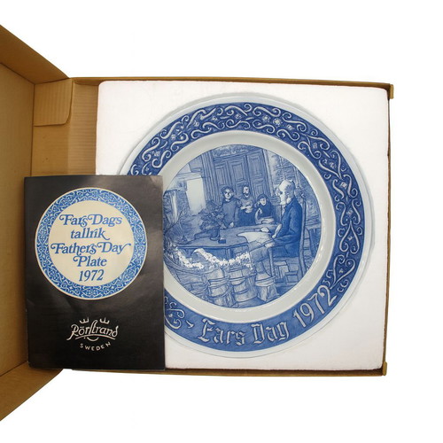 Rörstrand Fathers Day 1972 Porcelain Plate new with box