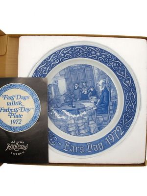 Rörstrand Fathers Day 1972 Porcelain Plate new with box