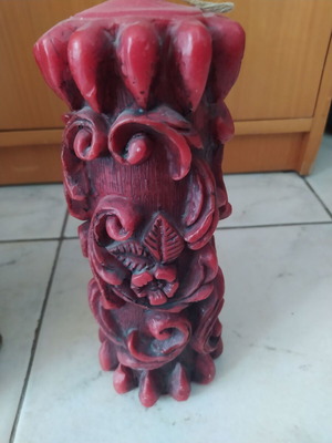 Vintage red candle 1975 used