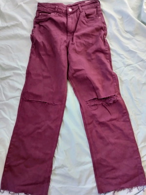 Women's cotton pants used, dark purple, size XL