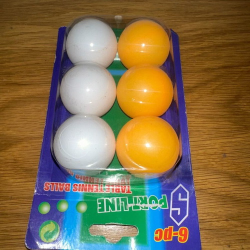 Ping pong balls new, pack of 6 pieces