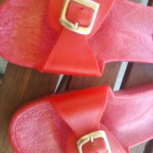 Buffalo women's slippers size 37 new, red plastic