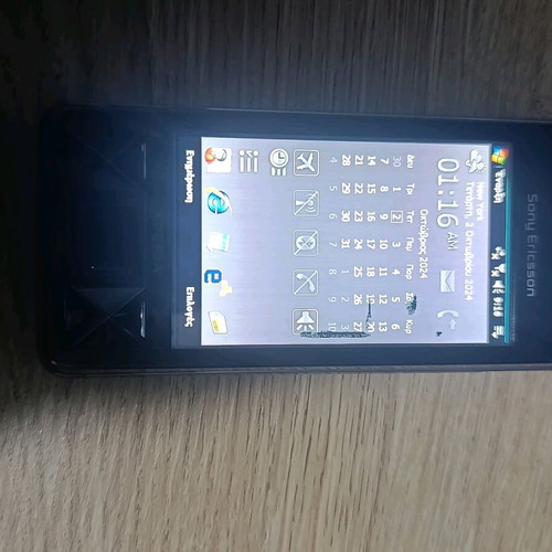 Sony Ericsson Xperia X1 used with burned pixels on screen
