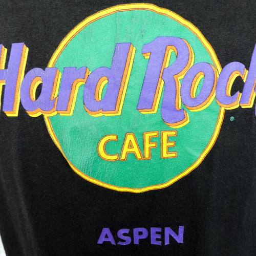 Hard Rock Cafe Aspen 90s Vintage Men's Black T-Shirt XL used