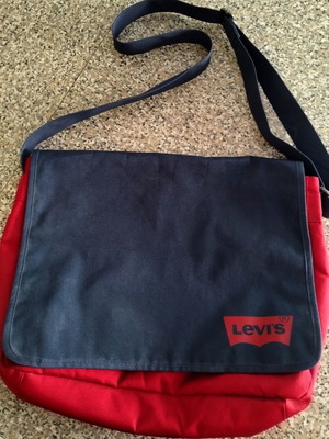Levi's shoulder bag new, suitable for small laptops, red and blue