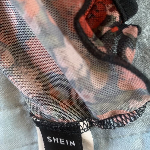 Shein crop top size Small, sheer with bust lining, like new