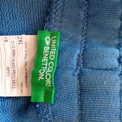 Benetton boy's bermuda shorts 11-12Y, 100% cotton, blue