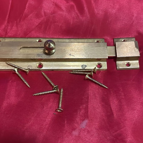 Solid brass safety bolt new with screws