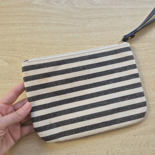 Tommy Hilfiger canvas wristlet bag, striped