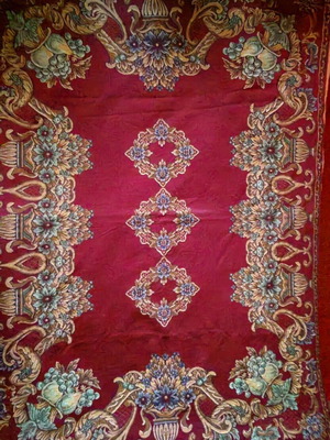 Vintage τραπεζομάντηλο υφαντό Jacquard 1940-1950 μεταχειρισμένο, 2.00μ x 1.55μ