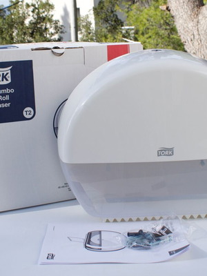 Tork Mini Jumbo Dispenser T2 καινούργιο, λευκό πλαστικό