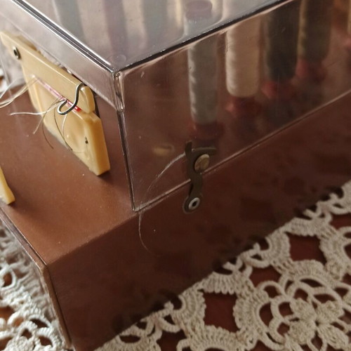 Vintage sewing box used, rare from 1950