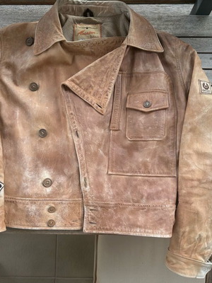 Belfast The Aviator leather jacket used, brown vintage, size M