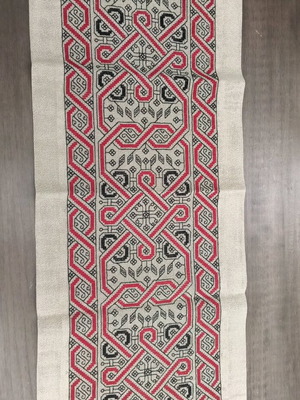 Byzantine design table runner new on canvas with gold detail