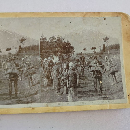 Stereoscopic photo used, The Mountain of Fuji, early 20th century