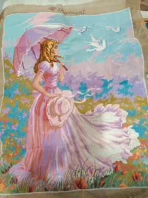 Diamant Gobelin with Romantic Lady Design like new