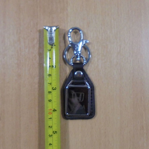 Honda promotional keychain metal with black leatherette like new