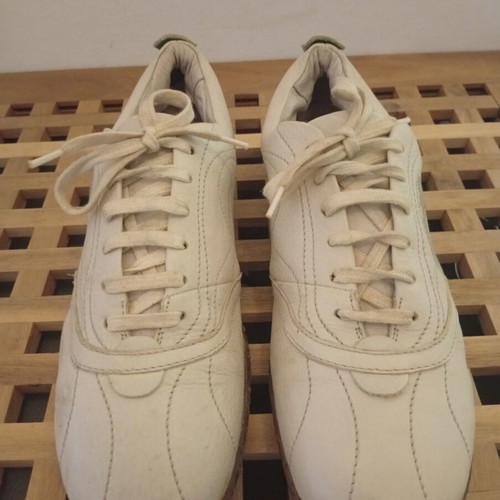 Evisu leather sneakers used, off white, size 41/42