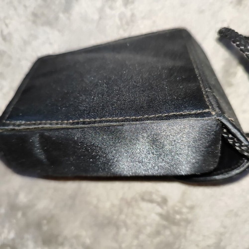 Vintage Black Satin Shoulder Bag like new