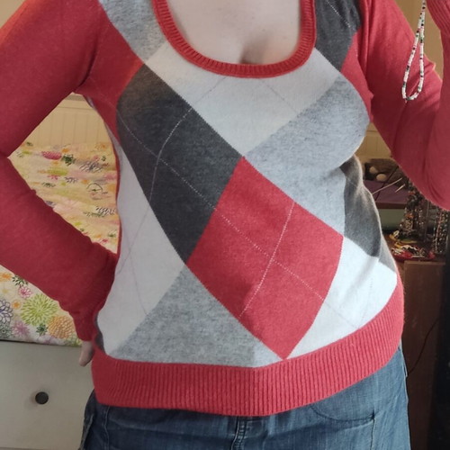 Esprit thin wool sweater red like new, size M