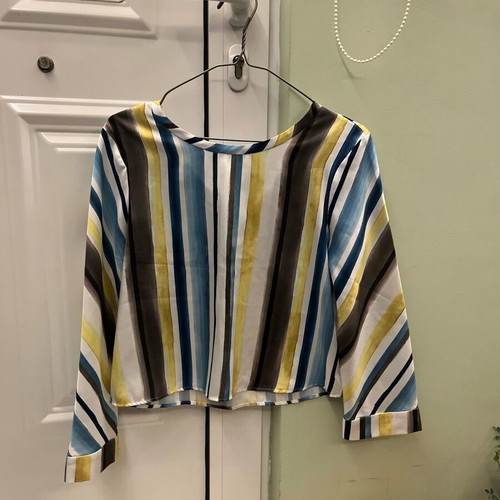 Zara blouse multicolored, size XS, like new, cropped with 3/4 sleeves