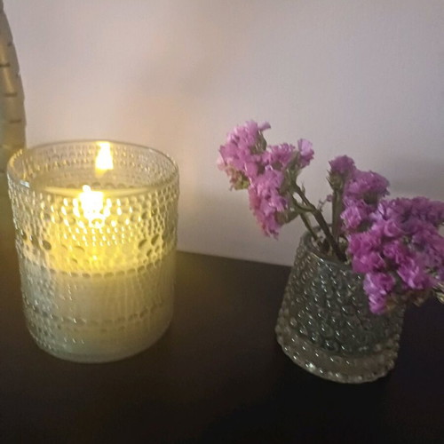 Glass decorative candle holders