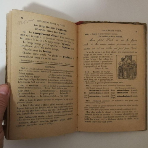 Librairie Hachette Cours primaire de grammaire française book, early 20th century
