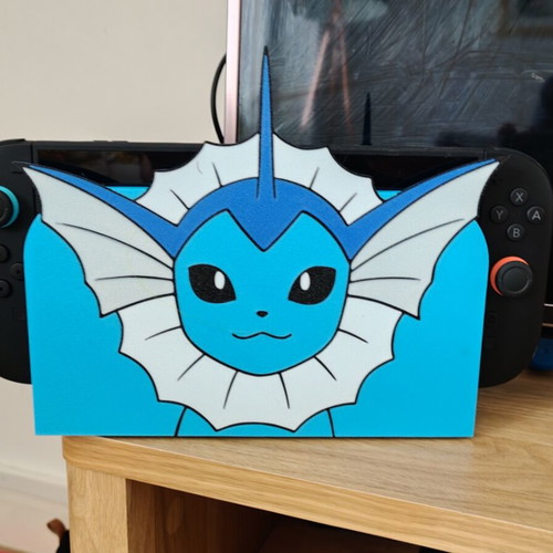 Nintendo Switch 2 3D Printed Vaporeon Faceplate Cover