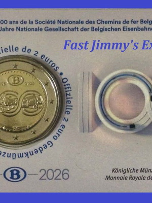 2 Euro Coin Card 2026 Belgium National Railway Society Brilliant Uncirculated