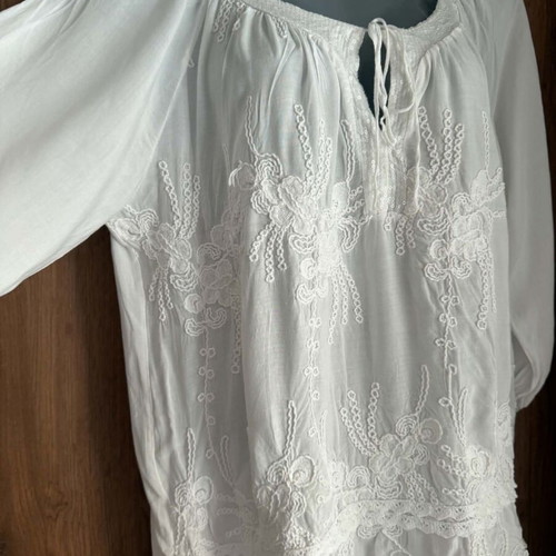 Made in Italy women's viscose blouse, M-L, white