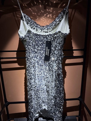 Silver Sequin Dress new, size M