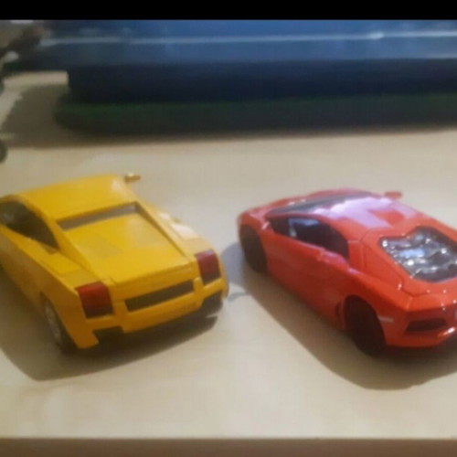 Lamborghini Gallardo 1/32 and Aventador 1/36 diecast model cars, pack of 2