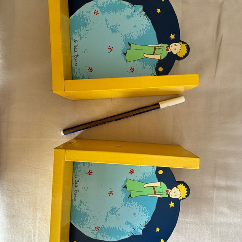 Wooden bookends The Little Prince like new
