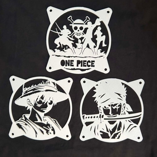 One Piece PC fan covers, pack of 3, 3D printed