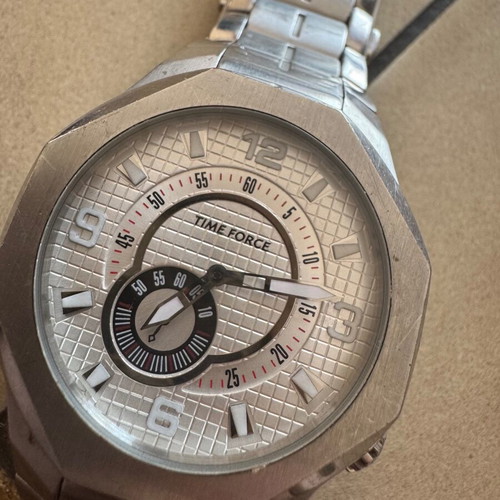 Time Force men's watch used, stainless steel, 10 ATM water resistant