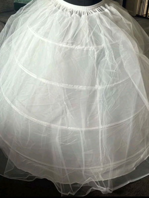 White petticoat for ball gown wedding dress, new, one size