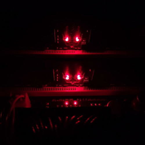 Geil Black Dragon DDR2 800MHz 2GB (2x1GB) used kit with red LED