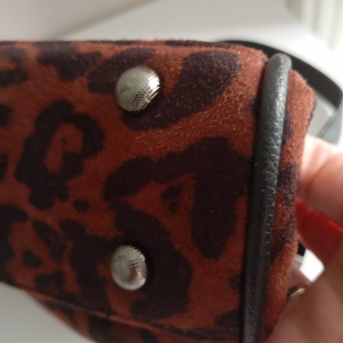 Bag to Bag shoulder bag new with animal print, black and brown