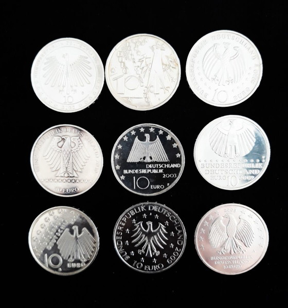 GERMANY 10 EURO 2002-todate ***SILVER PROOF*** set #2