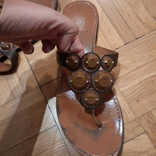 Brown sandals like new, size 41, platform style