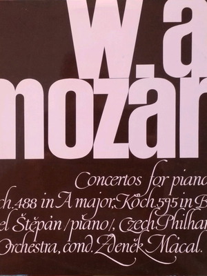 Wolfgang Amadeus Mozart Piano Concertos used, Supraphon vinyl
