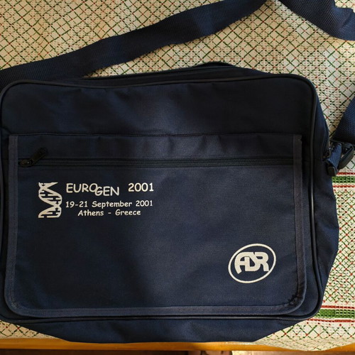 Dark blue briefcase like new for documents and tablet