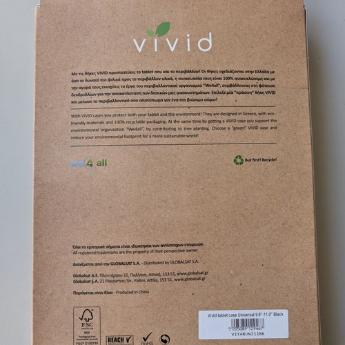 Vivid Flip Cover Tablet Case Black PU Leather Compatible 9.6"-11.0" New