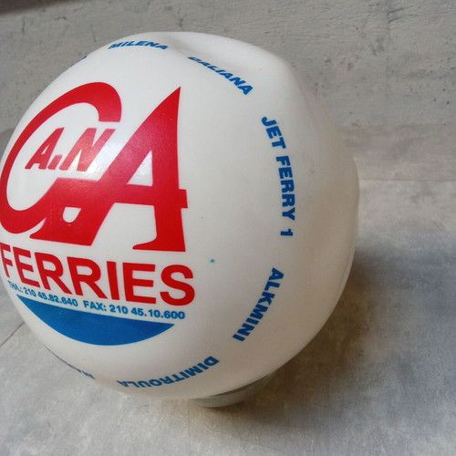 Plastic advertising ball Agoudimos Lines used, collectible 2000s
