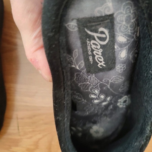 Parex velvet slippers used size 38 black