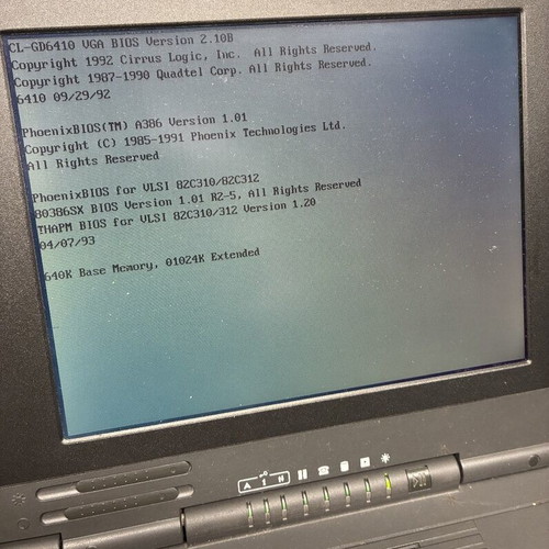 Escom 386XL/33 laptop used, retro from 1993