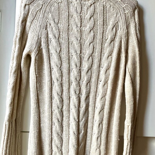 Massimo Dutti knitted sweater size M like new, beige, cotton linen