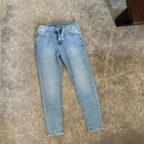Celestino jeans large with rhinestones like new, blue