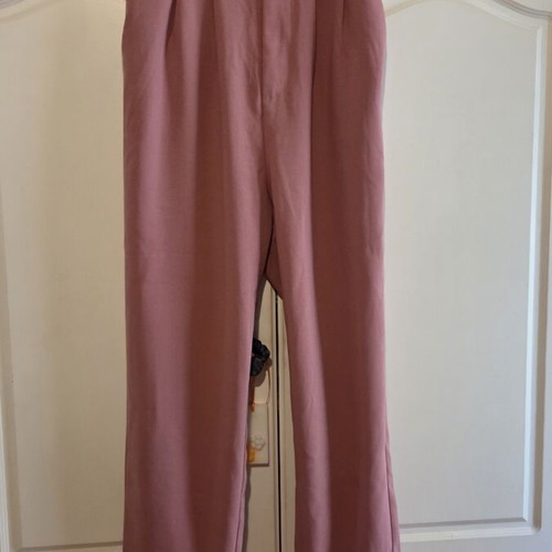 Stradivarius Paperbag High-Waist Pants used, dusty pink, XS