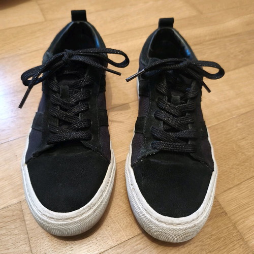 Sneakers Zara TRF Woman size 38 used, black with glitter laces